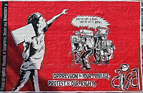 One of the posters on JNU Wall (pic: Facebook)