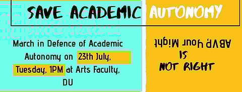 AISA is calling their protest an attempt to save academic freedom and a protest against the alleged interference in DU syllabus (Pic: AISA)