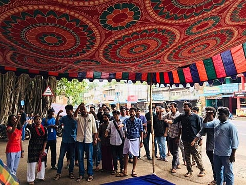 Students on a hunger strike at Pondicherry University