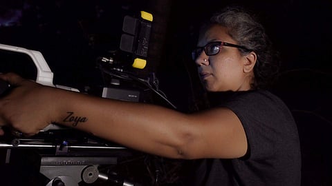 Akanksha Sood Singh while shooting the documentary
