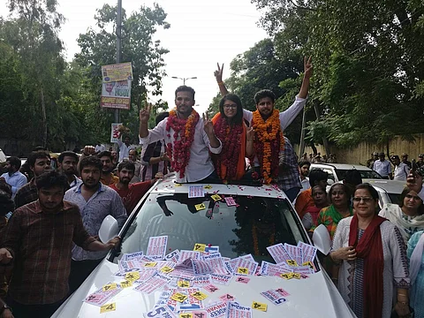 The ABVP won in three seats out of the total four (Pic: Facebook)