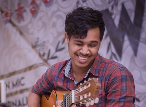 Debasish Mohanty doing what he does best. Creating magic with music | (Pic: Debasish Mohanty)