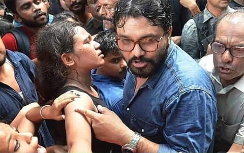 The minister was accused of taunting the students and making indecent approaches towards women (Pic: Social Media)