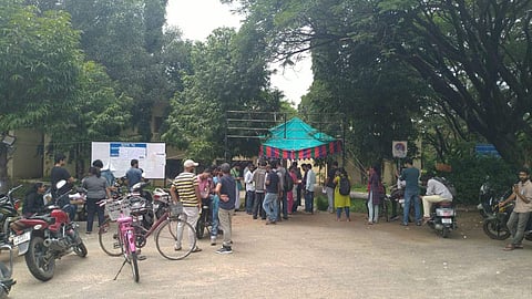 Students turned up at booths in numbers to cast their votes (Pic: Sourced)