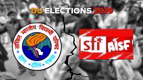 ABVP and the left parties clashed on Wednesday (Pic: Edexlive)
