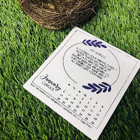 Plantable seed calendar (Pic: Seed Paper India)