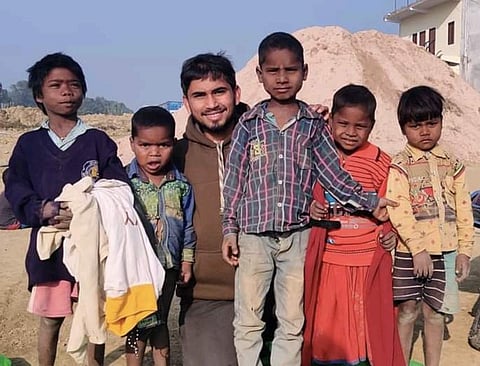 Shivendu with students | (Pic: Prakriti Sudha)