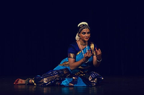 The 20-year-old Bharathanatyam artist, Riha Giri