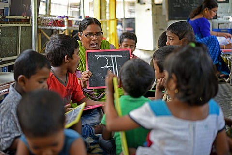 There are seven buses under the School on Wheels initiative in Mumbai| Pic: DSS