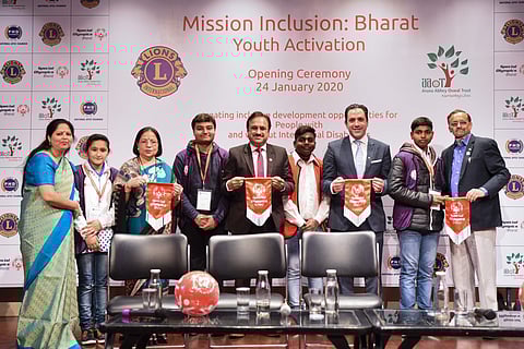 Dipak Natali (third from right side) was present at the Special Olympics Bharat's Youth Activation Workshop