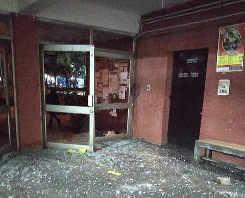 JNU hostels vandalised| Pic: JNUSU