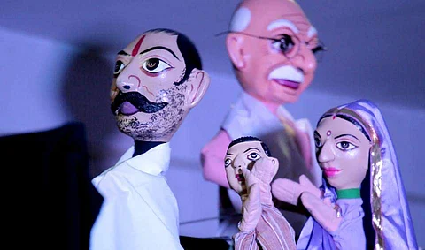 A few of Mithilesh Dubey's puppets