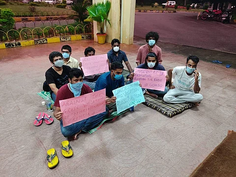 Students on protest