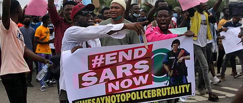 A photo from the protests