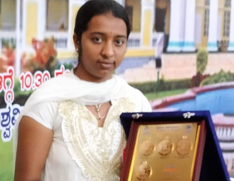 Kaveri D who won four gold medals in Economics in Mysore University