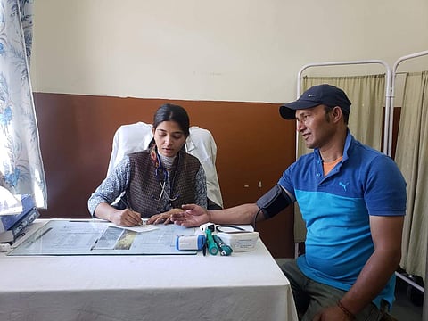 Shilpa at her PHC (Pic: Dr Kumar)
