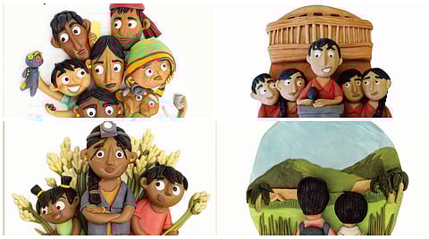 Clockwise from top left: The cover art of No Ticket, Will Travel, House of Uncommons, Coming Home and No Nonsense Nandhini | Pic: Karadi Tales/Edexlive
