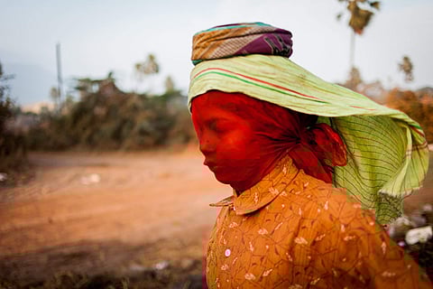 A migrant worker at a brick kiln near Peddapalli in Karimnagar, Telangana. Taken in 2015 | (Pic: Harsha Vadlamani)