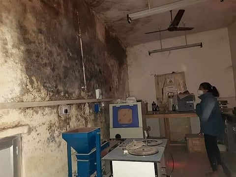 The JNU lab (Pic: Twitter/ Aishe Ghosh)