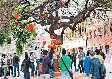 Students during the puja (Pic: Sourced)
