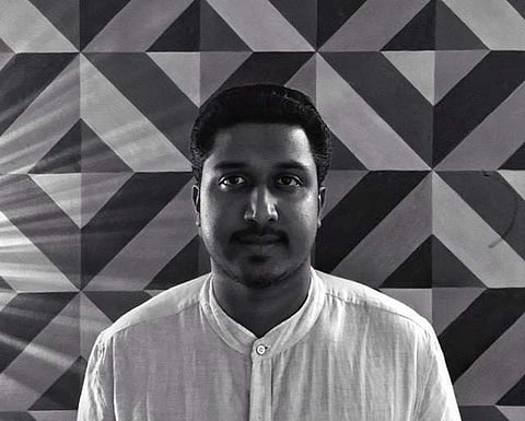 ART START: Chempoor decided to render his journey with languages on canvas