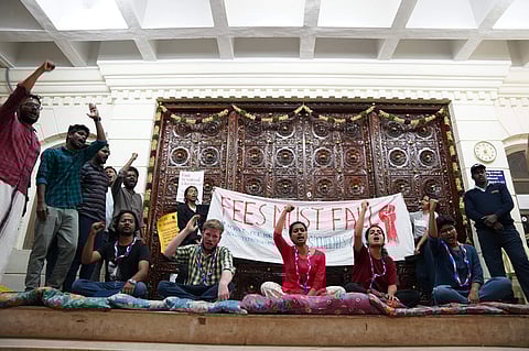 Students on hunger strike