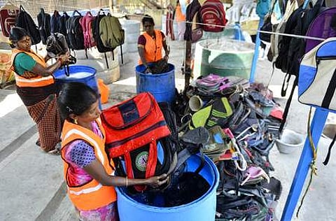 Brand new refurbished bags| Pic: Sampath Kumar, Express