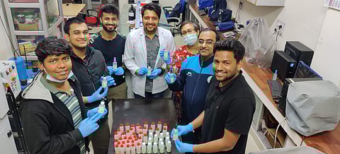 The team that created the herbal sanitiser| Pic: IIT Roorkee