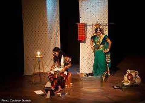 A scene from Akashayambara play (Pic: India Foundation for The Arts)