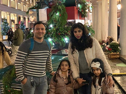 Mohit and Neha with their daughters