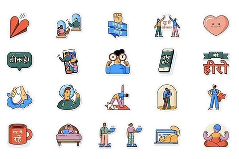 WhatsApp 'Together at Home' Sticker Pack Launched With Localised Text (Pic: WhatsApp)