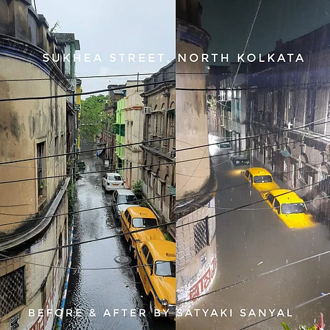 The before/after collage that also went viral | Pic: Satyaki Sanyal