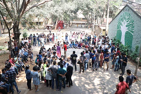TISS students at a protest in the past