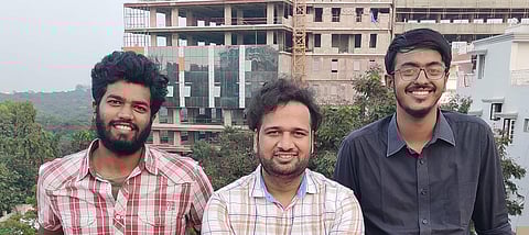 In no particular order, co-founders Varun Beluguppa, Harsha Teja and Sonu Sharma | (Pic: Teacherr)