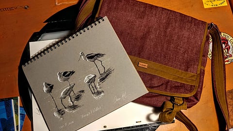 Apart from bags, they also make attractive covers on the sketch books