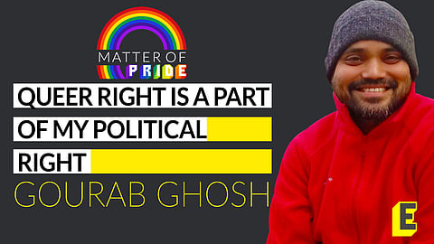 Gourab Ghosh, the first homosexual candidate to contest the JNUSU elections| Pic: Edexlive