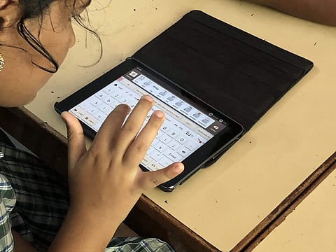 A child uses Avaz AAC app (Pics: Avaz)