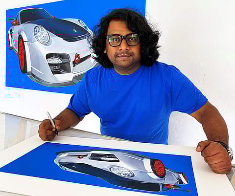 Pratik Sharma has completed over 300 paintings of cars
