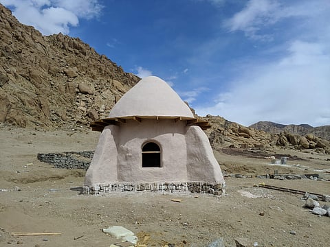 Earth bag dome in HIAL, Ladakh (Pics: Earth Building)