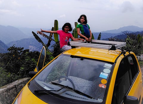 Ananya and Amulya during the trip