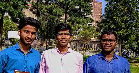 Students who created the mask| Pic: LPU