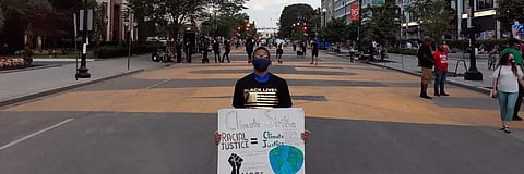 Jerome Foster II during a climate protest (Pic: Twitter)