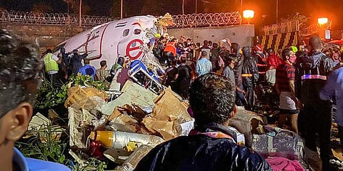 The aircraft was split into two