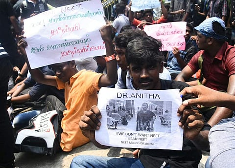 A protest in the aftermath of Anitha's death