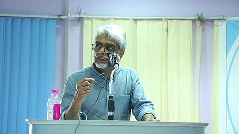 Dr Udaya Kumar, Centre for English Studies, JNU (Pic: YouTube )