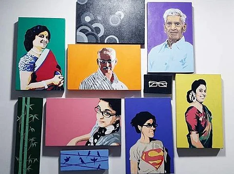 Posterised paintings by Swaroop and Taniya (Pic: Instagram)