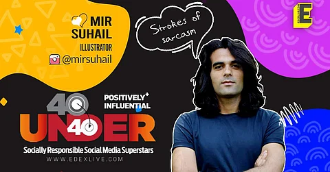 Mir Suhail speaks volumes through his paint brush | Graphic: Naveen Kumar Manoharan