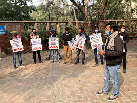 AISA students protesting (Pic: AISA)