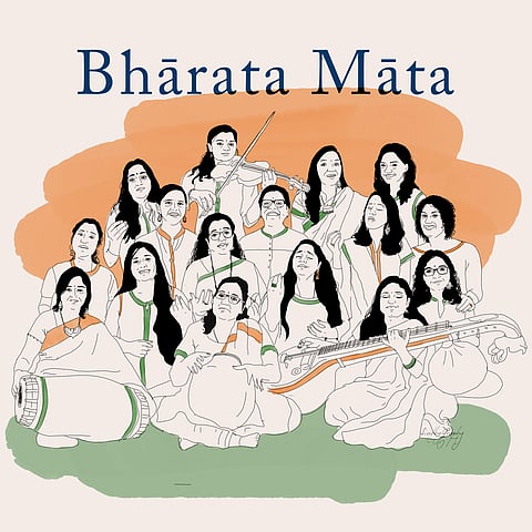 Bharata Mata music video | Illustration by Sindhu Rajaramji