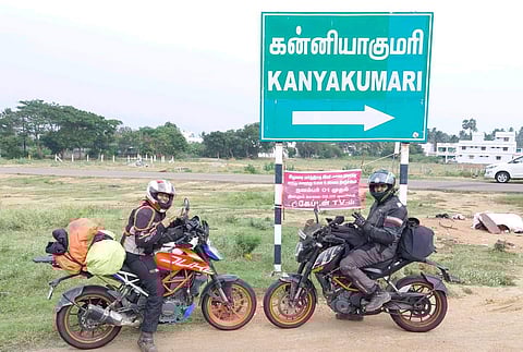Sameera Dahiya and Praveen Ramakrishnan at Kanyakumari (Pictures: Sameera Dahiya)